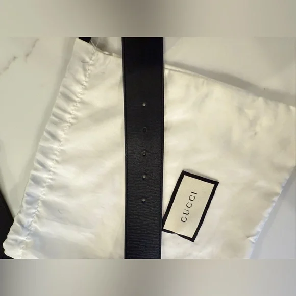 Gucci Marmont Double G Leather Belt – Black - Picture 4 of 4